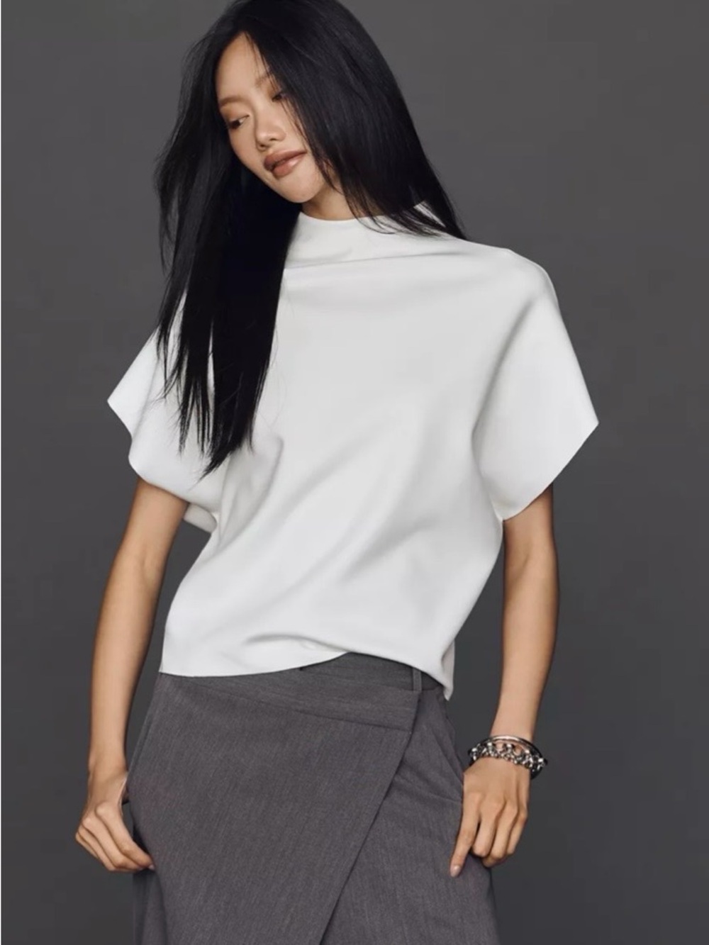 By Anthropologie Whitley Mock Neck Top Sz M